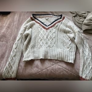 cozy american eagle textured sweater